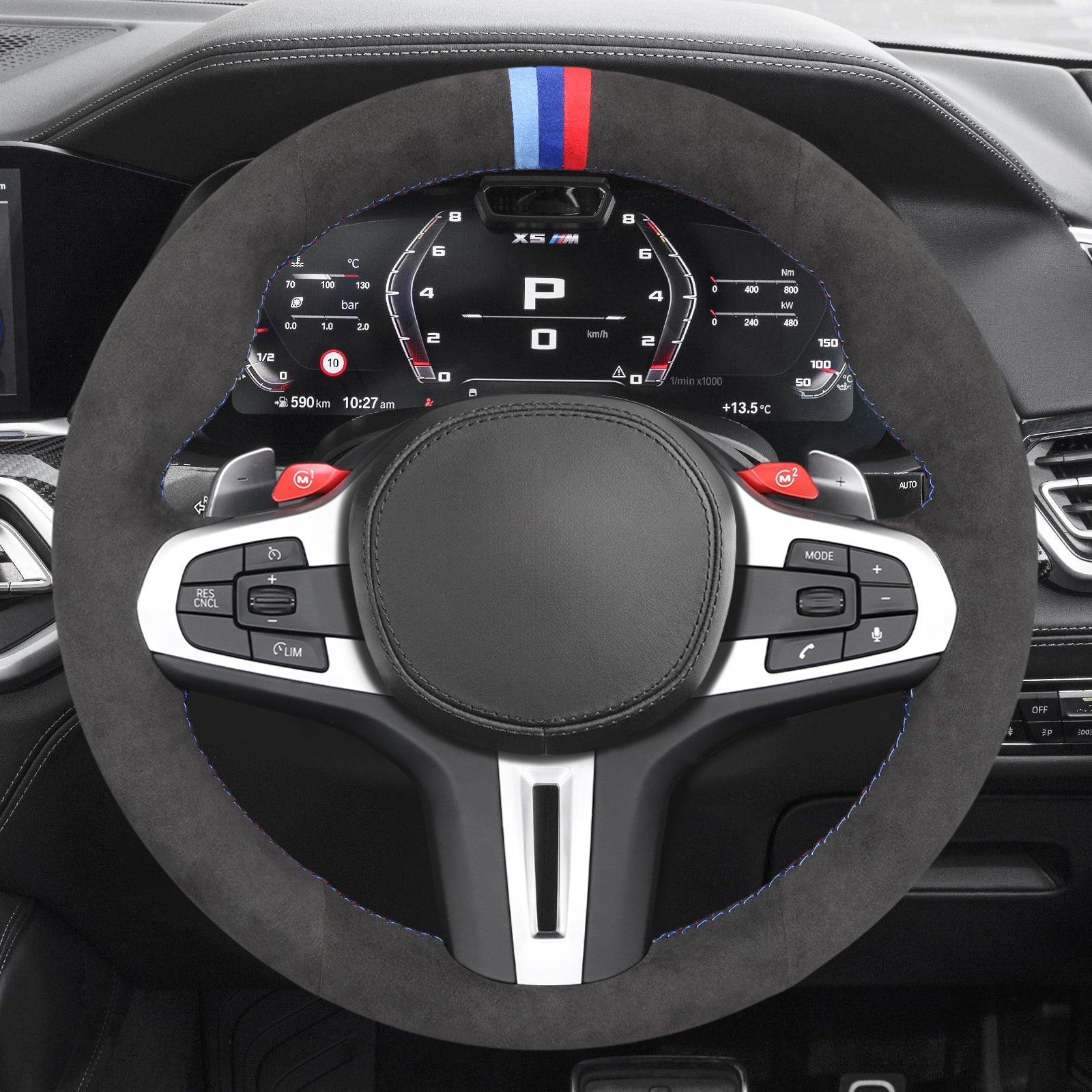 MEWANT Couvre Volant pour BMW M2 M3 M4 M5 M8 G8X F9X