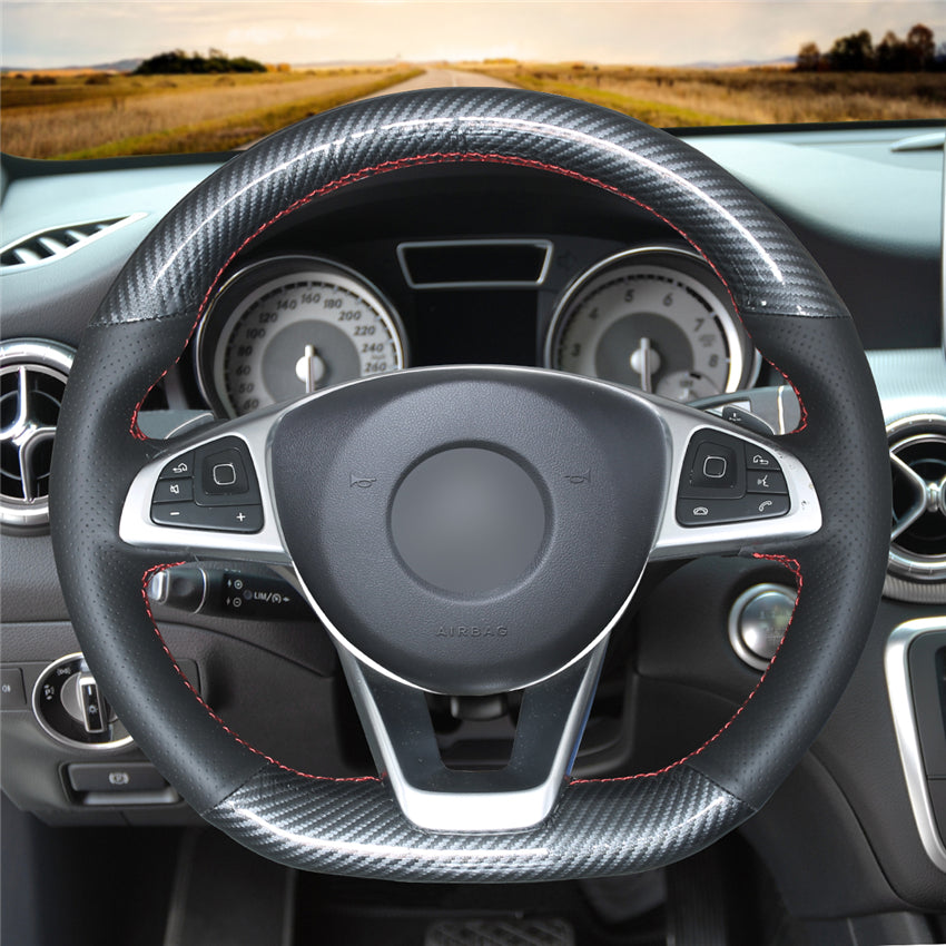 MEWANT Couvre Volant pour Mercedes-Benz C-Class W205 AMG C43 CLA-Class C117 CLS-Class C218 SL-Class R231 GLC-Class X253 C253