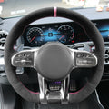 MEWANT Couvre Volant pour Mercedes-Benz AMG A35 A45 C43 C63 C43 CLA35 CLA45 CLS53 E53 E63 GLA45  GLE53
