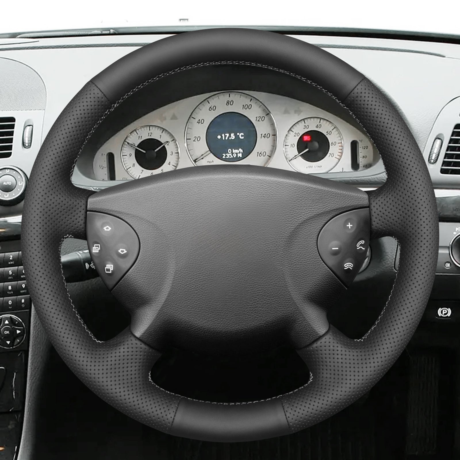 MEWANT Couvre Volant pour Mercedes-Benz E-Class W211 2003-2006 G-Class W463 2003-2007