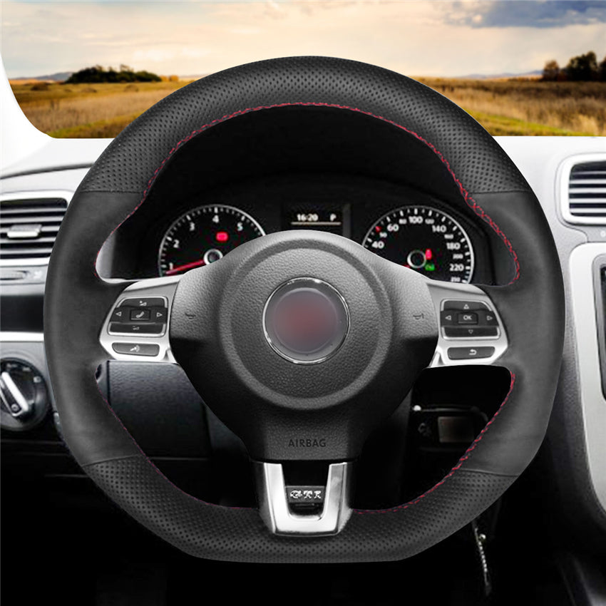 MEWANT Couvre Volant pour VW Golf 6 (VI) GTI Polo GTI Polo R-Line Scirocco CC Tiguan 2009-2014