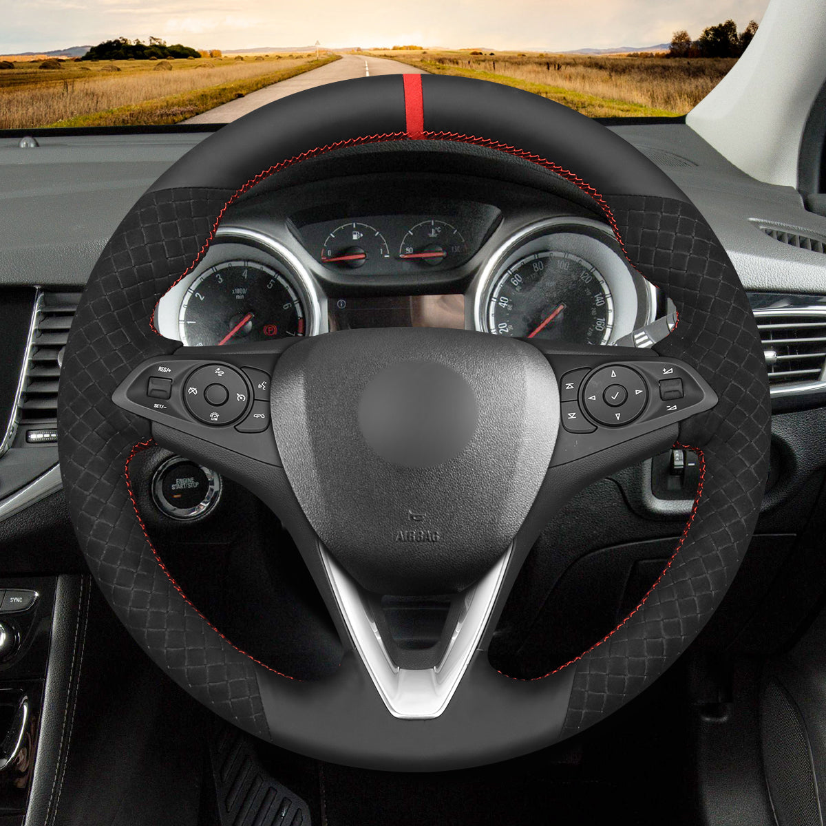 MEWANT Couvre Volant pour Opel Astra (K) Corsa (E) Crossland X Grandland X Insignia (CT) B Karl Zafira (C)