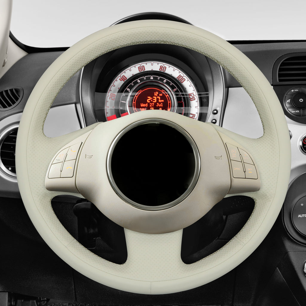 MEWANT Couvre Volant pour Fiat 500 2007-2015 Fiat 500e 2014-2018 Fiat 500C 2014-2017