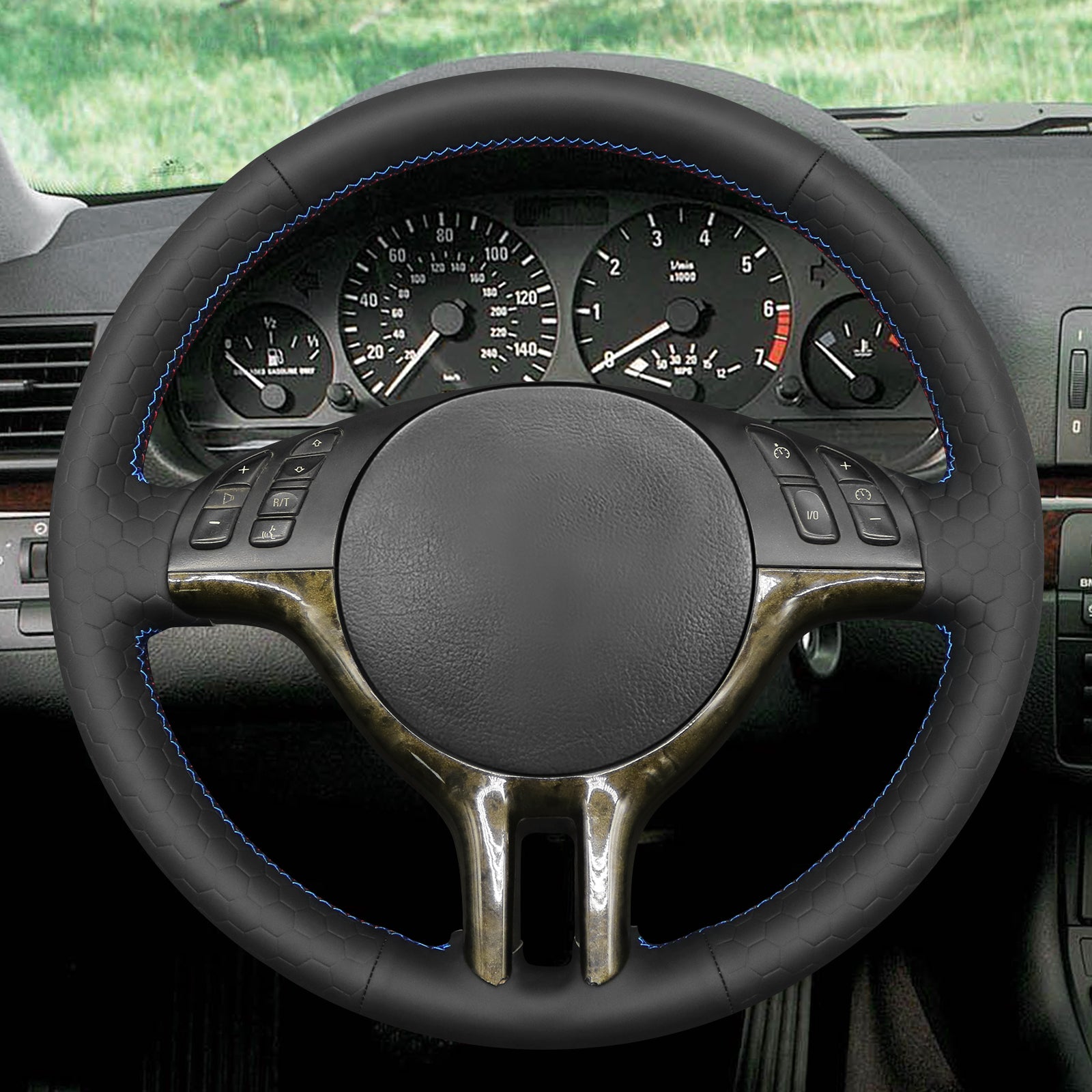 MEWANT Couvre Volant pour BMW 3 Series E46 E39 X5 E53 Z3 E36