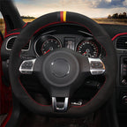 MEWANT Couvre Volant pour VW Golf 6 (VI) GTI Polo GTI Polo R-Line Scirocco CC Tiguan 2009-2014