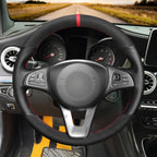 MEWANT Couvre Volant pour Mercedes-Benz A-Class B-Class C-Class CLA-Class CLS-Class E-Class (W213) EQV (W447) GLC-Class (X253C253) GLE-Class (W166C292) (W470)