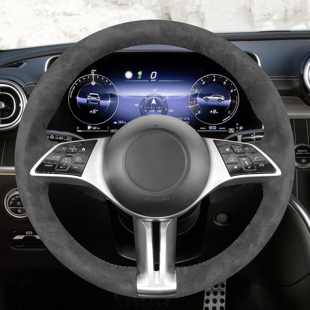 MEWANT Couvre Volant pour Mercedes-Benz W177V177 W247 W206 C118 EQA H243 EQB (X243) 2024 EQE (V295) EQV W447 GLA-Class H247 GLB-Class X247 GLC-Class X254 V-Class W447