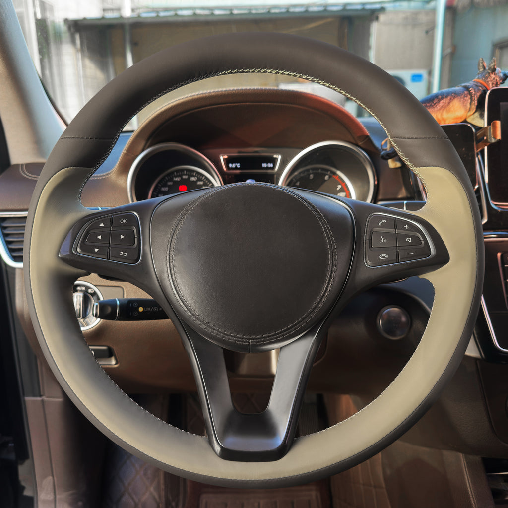 MEWANT Couvre Volant pour Mercedes-Benz A-Class B-Class C-Class CLA-Class CLS-Class E-Class (W213) EQV (W447) GLC-Class (X253C253) GLE-Class (W166C292) (W470)