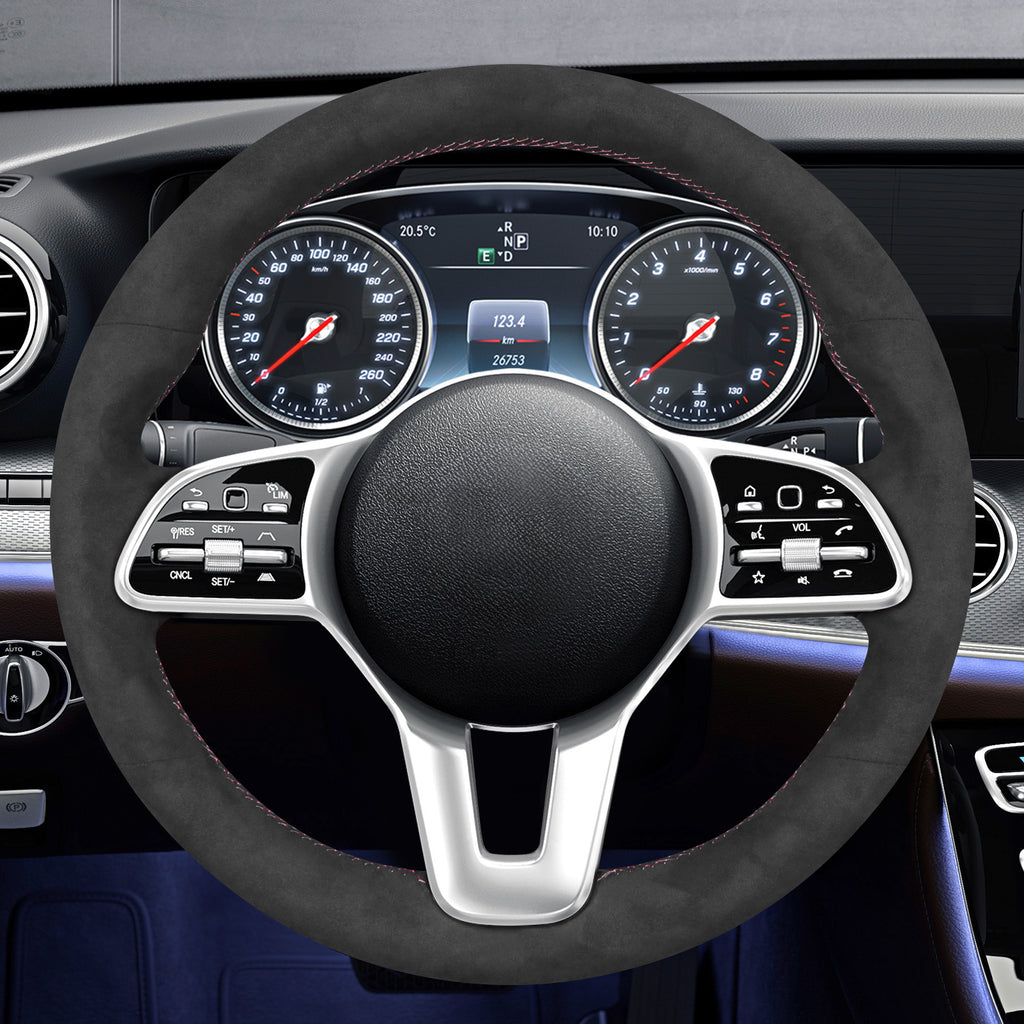 MEWANT Couvre Volant pour Mercedes-Benz A-Class (W177V177) C-Class (W205)  B-Class (W247) Citan CLA-Class (C118) E-Class (W213 GLA-Class GLS-Class Sprinter
