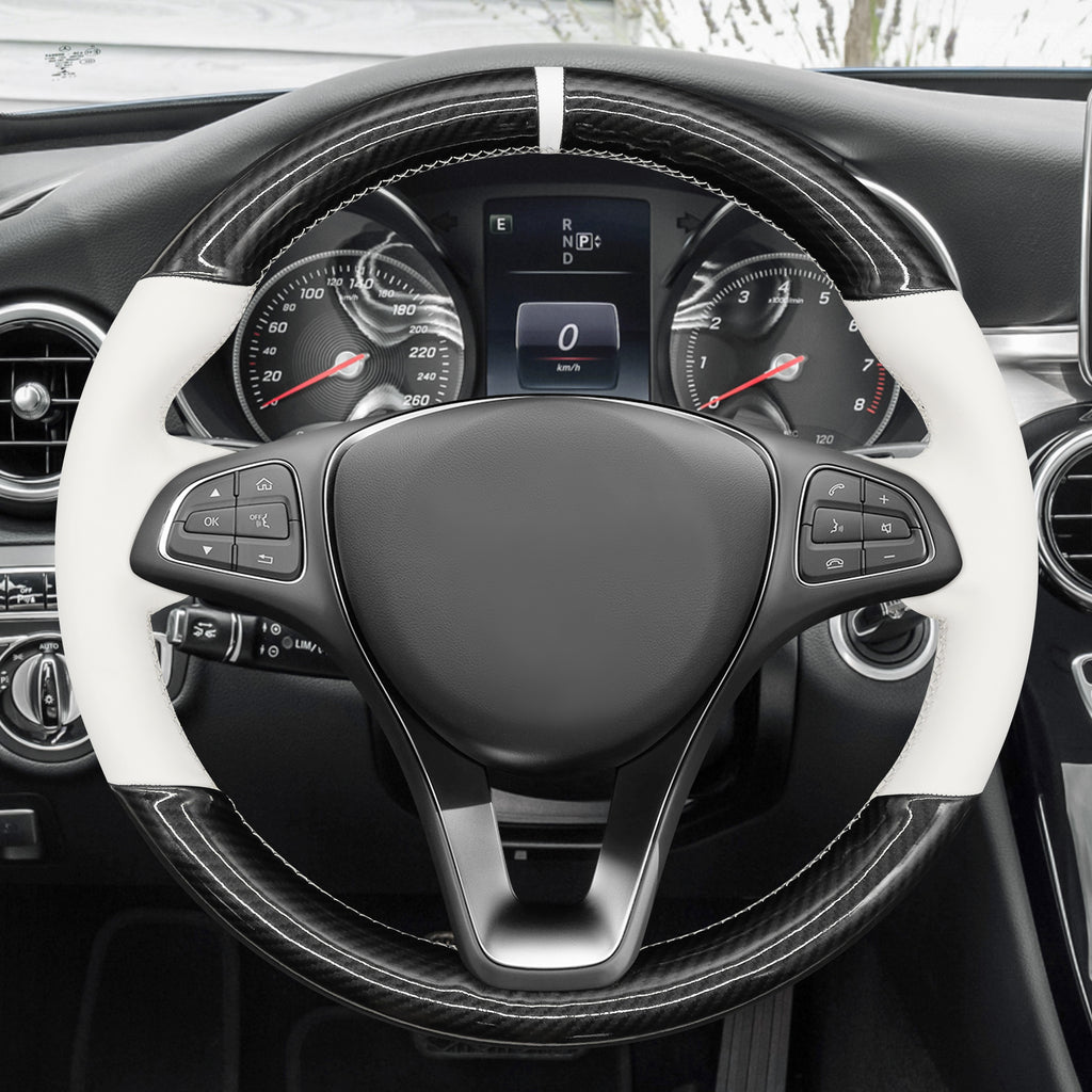 MEWANT Couvre Volant pour Mercedes-Benz A-Class B-Class C-Class CLA-Class CLS-Class E-Class (W213) EQV (W447) GLC-Class (X253C253) GLE-Class (W166C292) (W470)