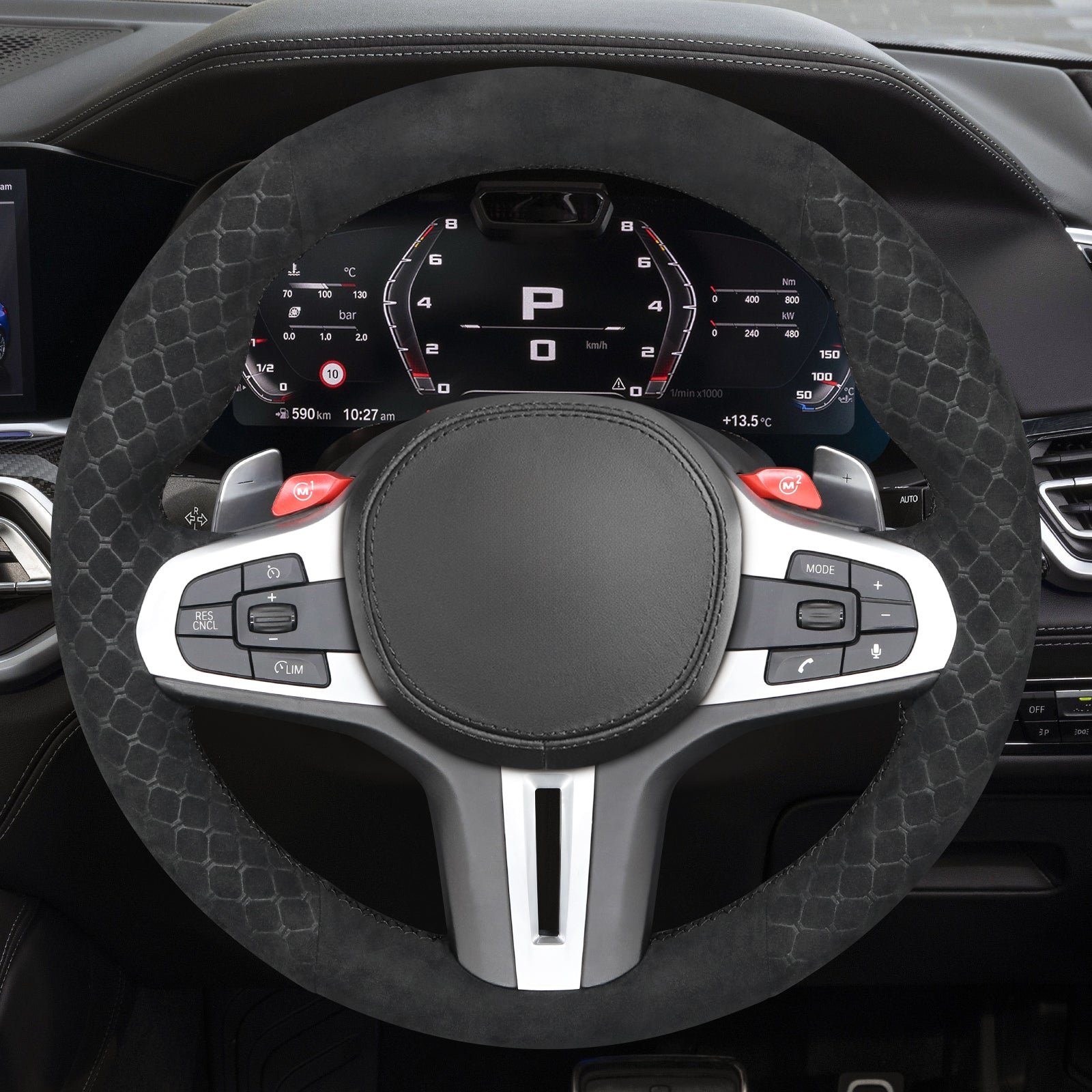 MEWANT Couvre Volant pour BMW M2 M3 M4 M5 M8 G8X F9X