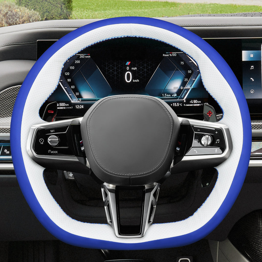 MEWANT Couvre Volant pour BMW (M Sport)5 Series G60 (Sedan) G61 (Touring) 7 Series G70 i5 G60 (Sedan) G61 (Touring) i7 G70