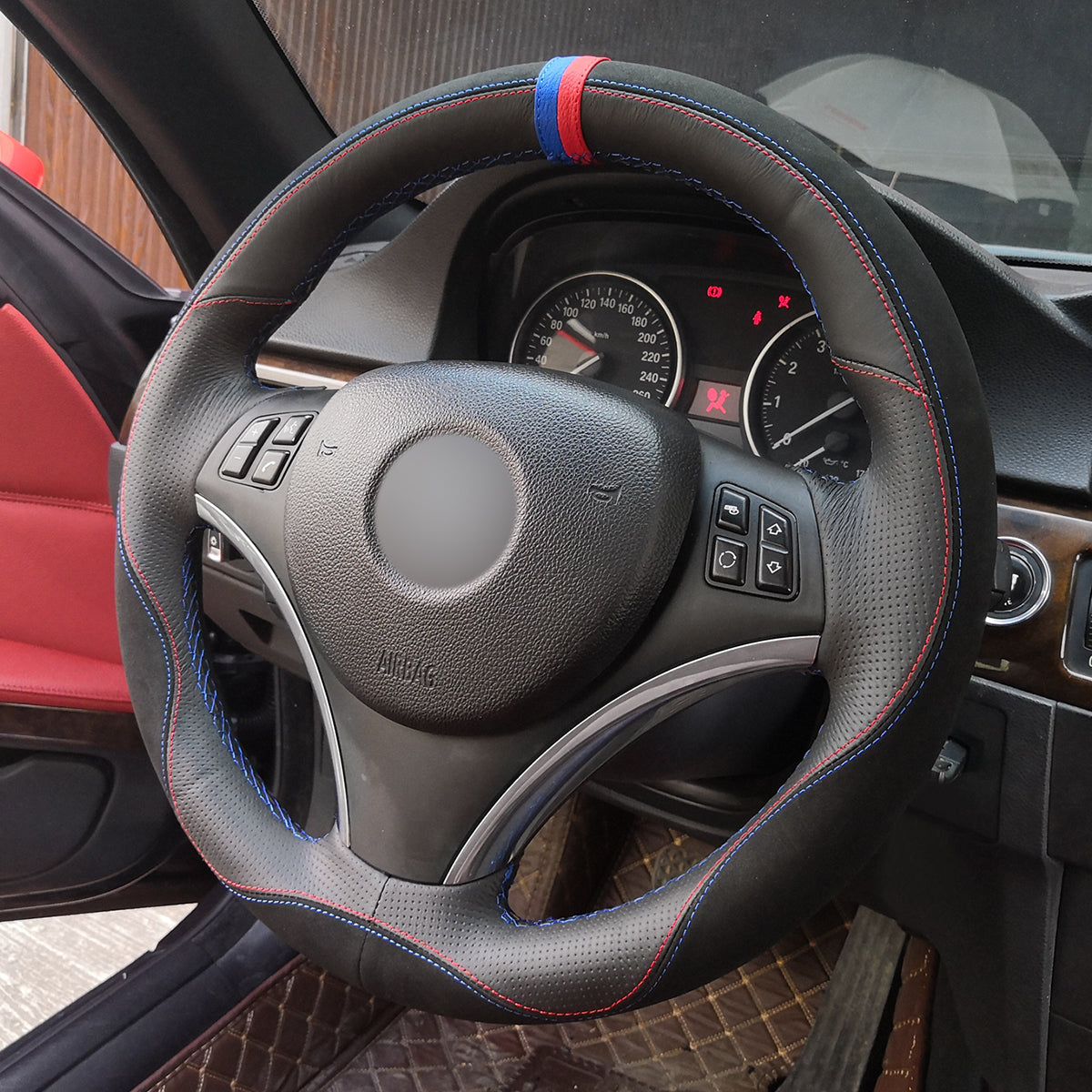 MEWANT Couvre Volant pour BMW E87 E81 E82 E88 E82 E90 E91  E92 E93