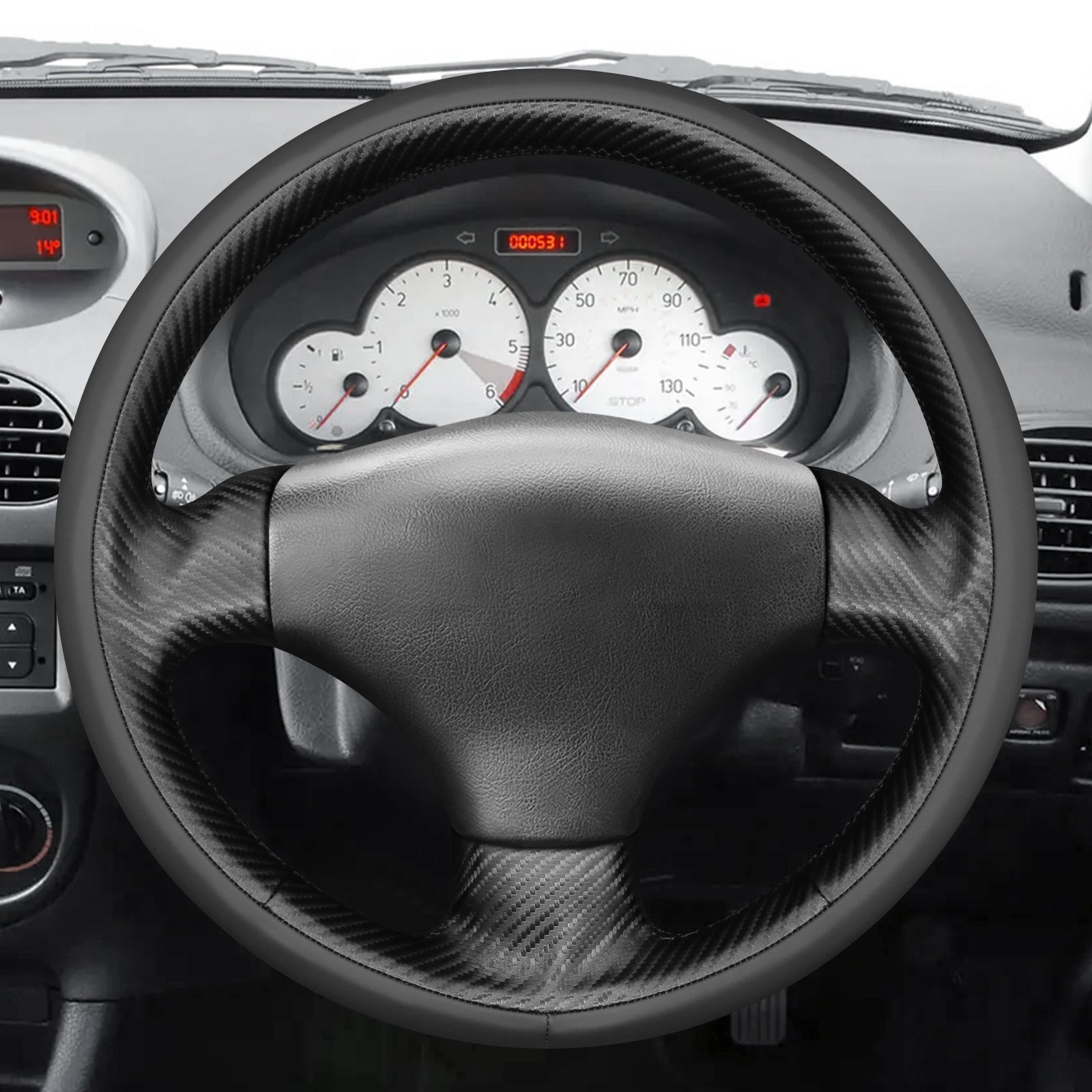 MEWANT Couvre Volant pour Peugeot 206 2001-2009 / 206 SW 2002-2007