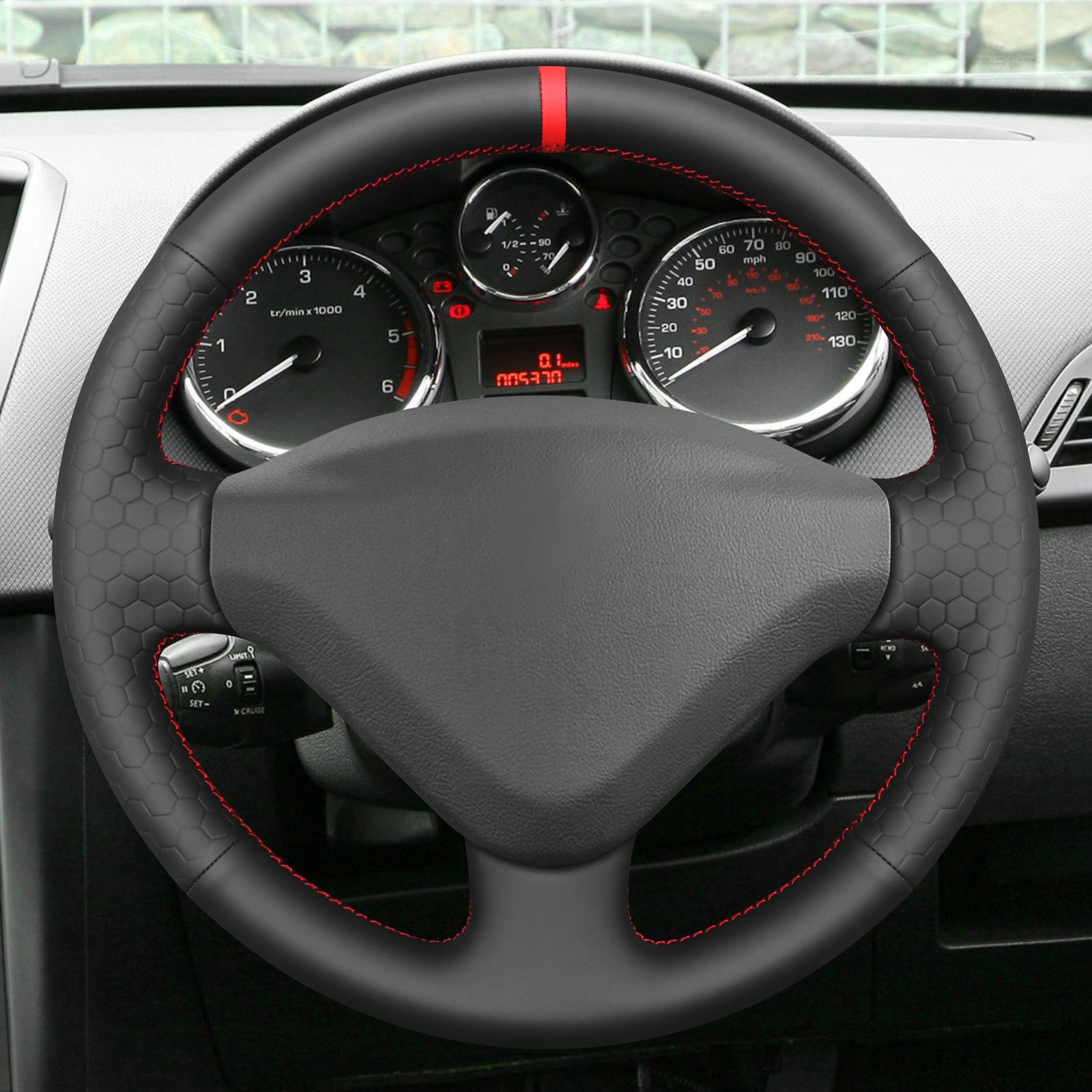 MEWANT Couvre Volant pour Peugeot 206 207 CC 207 SW Expert Partner