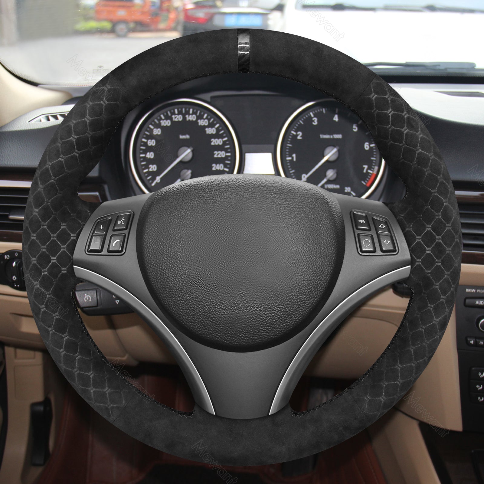 MEWANT Couvre Volant pour BMW E87 E81 E82 E88 E82 E90 E91  E92 E93