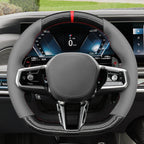 MEWANT Couvre Volant pour BMW (M Sport)5 Series G60 (Sedan) G61 (Touring) 7 Series G70 i5 G60 (Sedan) G61 (Touring) i7 G70