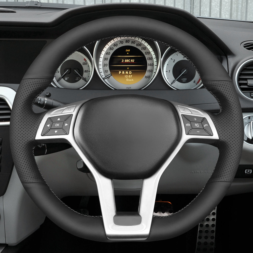 MEWANT Couvre Volant pour Mercedes-Benz C-Class W204 E-Class W212 CLS-Class C218 GLA 45 AMG X156 SL-Class R231 SLK-Class R172