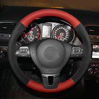MEWANT Couvre Volant pour VW Golf 5 Golf Plus Polo Jetta Passat Tiguan Touran Caddy EOS 2005-2009