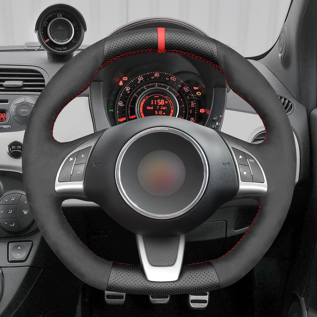 MEWANT Couvre Volant pour Fiat Abarth 500 500C 595 595C Fiat 500 (GQ/S) 500C (S)