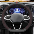MEWANT Couvre Volant pour VW Golf 8 ID.3 ID.4 ID.7 Arteon Caddy Passat B8 Passat T6 Tiguan Touareg 2020-2021