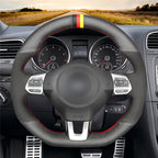 MEWANT Couvre Volant pour VW Golf 6 (VI) GTI Polo GTI Polo R-Line Scirocco CC Tiguan 2009-2014
