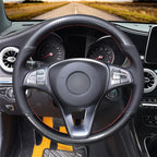 MEWANT Couvre Volant pour Mercedes-Benz A-Class B-Class C-Class CLA-Class CLS-Class E-Class (W213) EQV (W447) GLC-Class (X253C253) GLE-Class (W166C292) (W470)