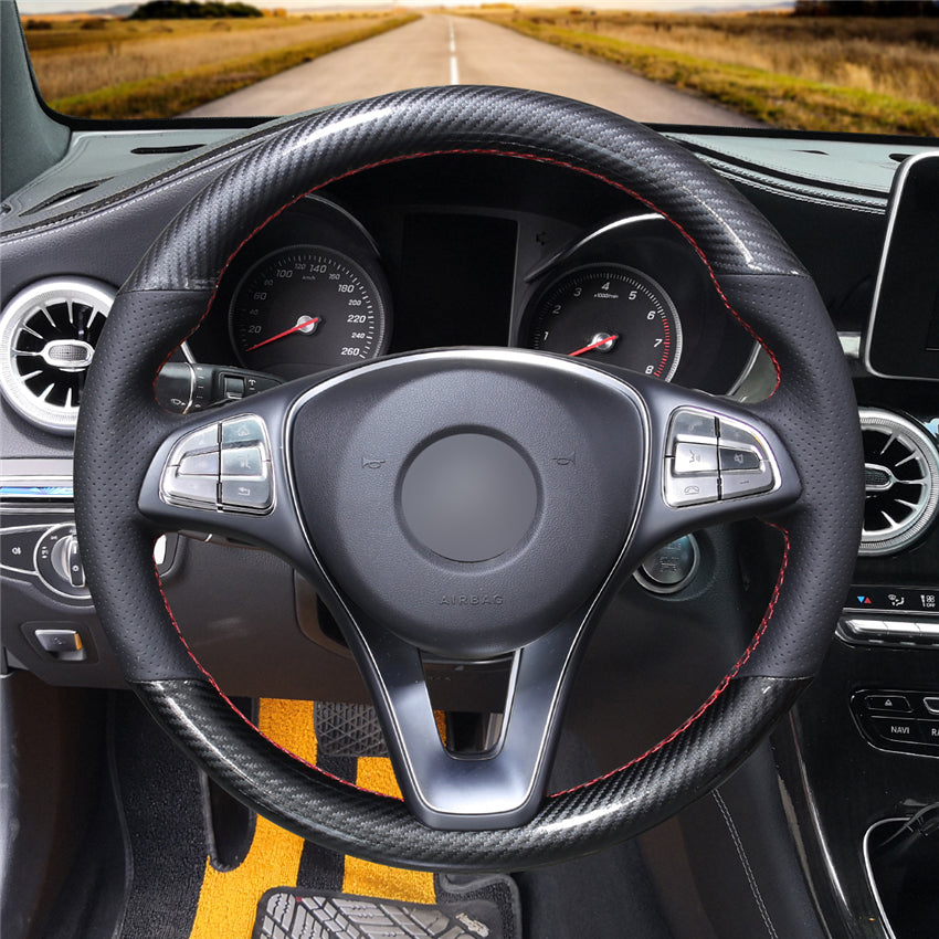 MEWANT Couvre Volant pour Mercedes-Benz A-Class B-Class C-Class CLA-Class CLS-Class E-Class (W213) EQV (W447) GLC-Class (X253C253) GLE-Class (W166C292) (W470)