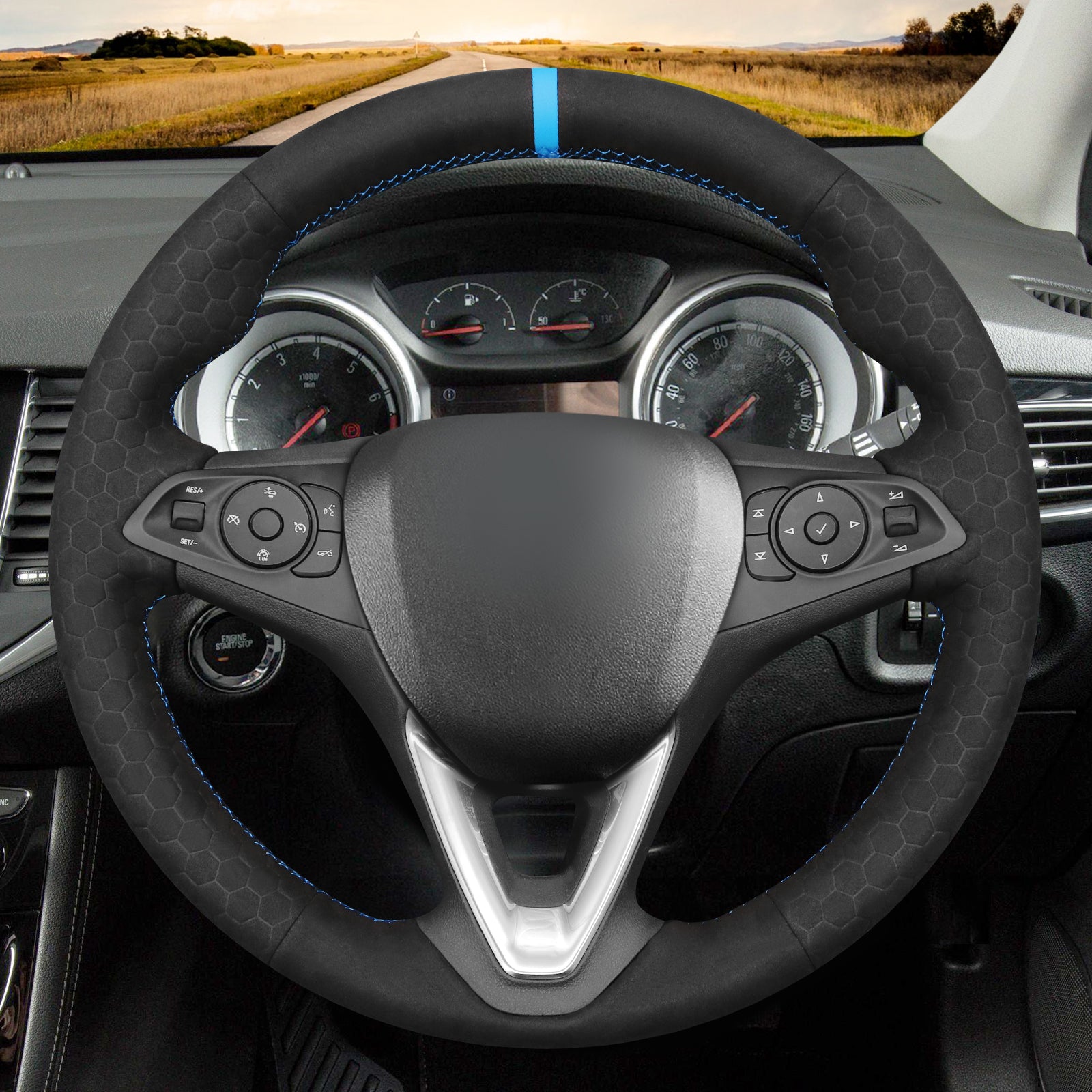 MEWANT Couvre Volant pour Opel Astra (K) Corsa (E) Crossland X Grandland X Insignia (CT) B Karl Zafira (C)