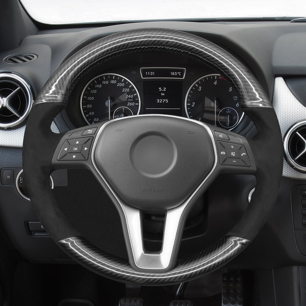 MEWANT Couvre Volant pour Mercedes-Benz B-Class W246 C-Class CLA-Class CLS-Class GLA-Class GLK X204