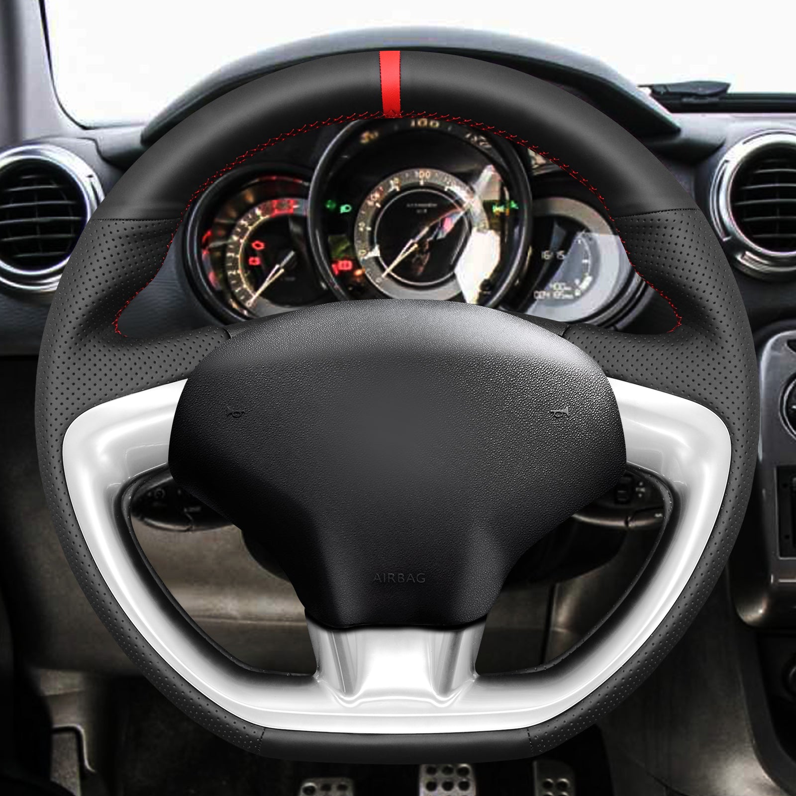 MEWANT Steering Wheel Cover for Citroën DS3 Cabrio 2013-2019