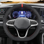 MEWANT Couvre Volant pour VW Golf 8 ID.3 ID.4 ID.7 Arteon Caddy Passat B8 Passat T6 Tiguan Touareg 2020-2021