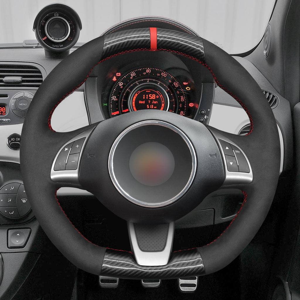 MEWANT Couvre Volant pour Fiat Abarth 500 500C 595 595C Fiat 500 (GQ/S) 500C (S)
