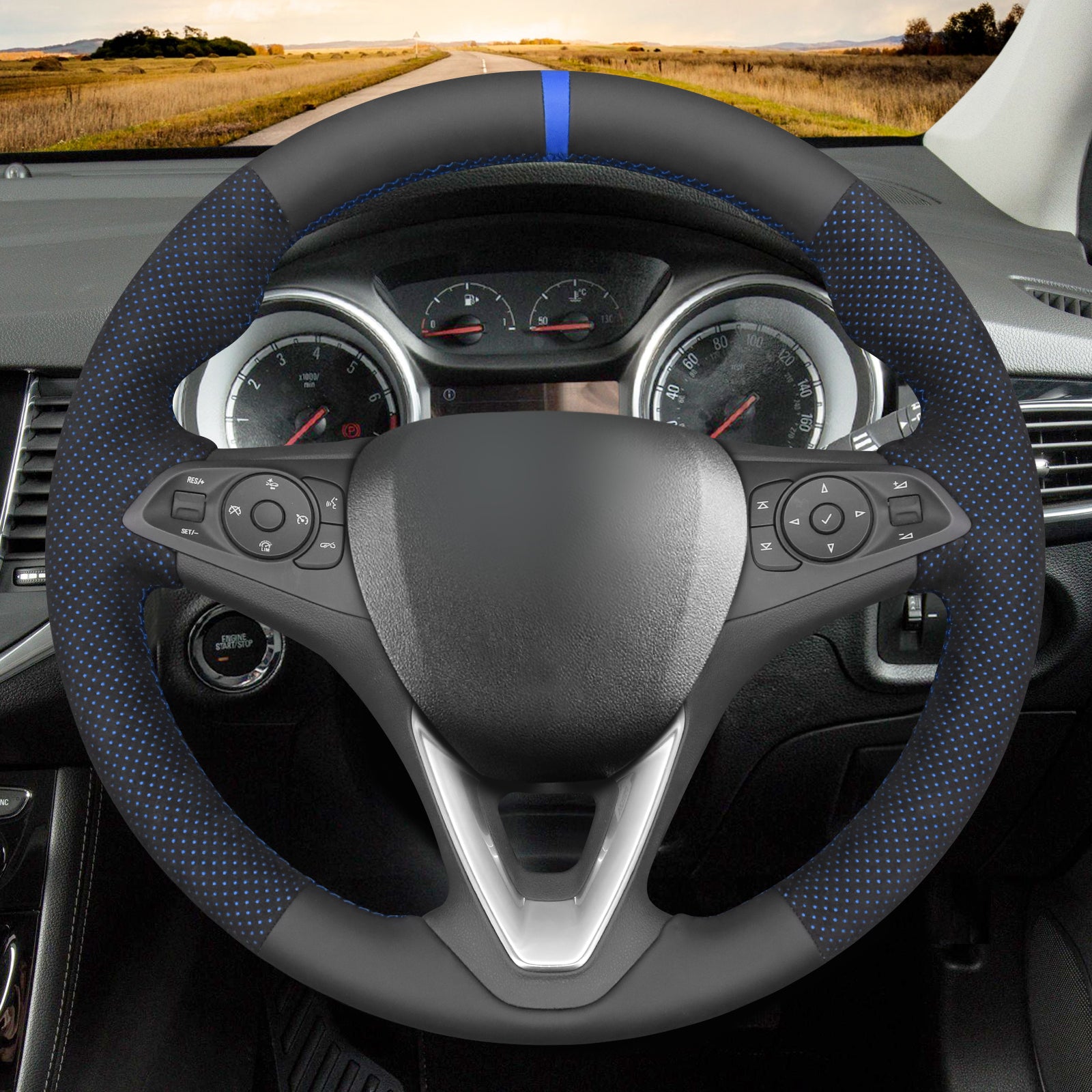 MEWANT Couvre Volant pour Opel Astra (K) Corsa (E) Crossland X Grandland X Insignia (CT) B Karl Zafira (C)
