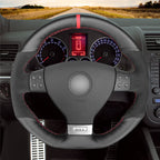 MEWANT Couvre Volant pour VW Golf GTI 5 Golf R32 Scirocco Passat Variant Tiguan R-Line 2005-2009