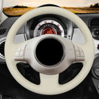 MEWANT Couvre Volant pour Fiat 500 2007-2015 Fiat 500e 2014-2018 Fiat 500C 2014-2017