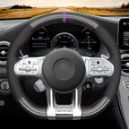 MEWANT Couvre Volant pour Mercedes-Benz AMG A35 A45 C43 C63 C43 CLA35 CLA45 CLS53 E53 E63 GLA45  GLE53