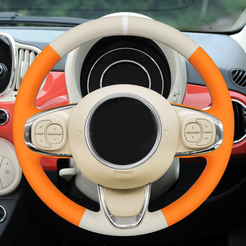 MEWANT Couvre Volant pour Fiat 500 2015-2021 / 500C 2016-2021