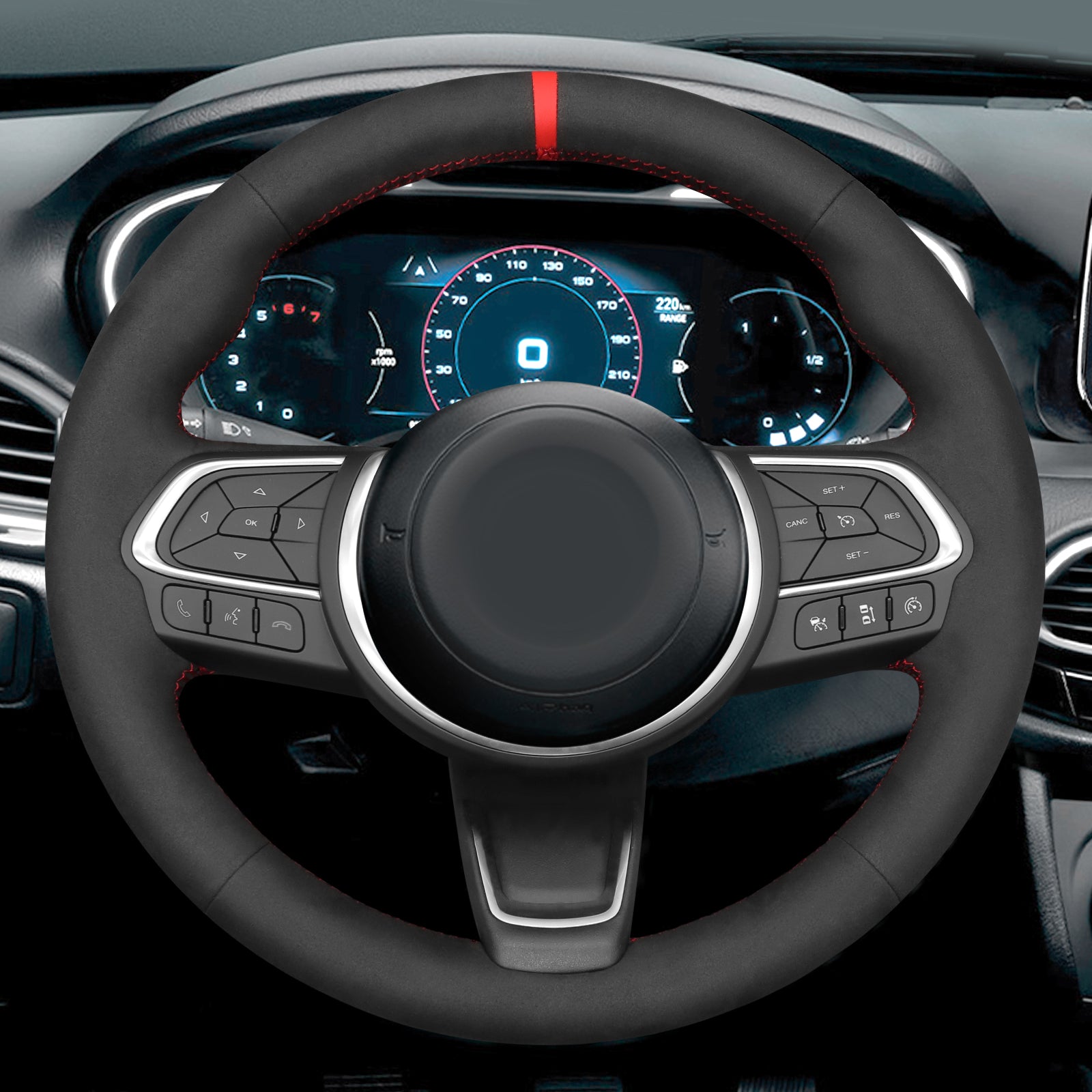 MEWANT Steering Wheel Cover for Fiat 500X 2022-2024