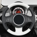 MEWANT Couvre Volant pour Fiat 500 2007-2015 Fiat 500e 2014-2018 Fiat 500C 2014-2017