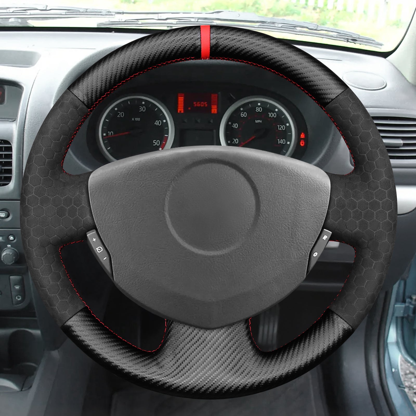 MEWANT Couvre Volant pour Renault Clio 2 2001-2008 / Twingo 2 2007-2014