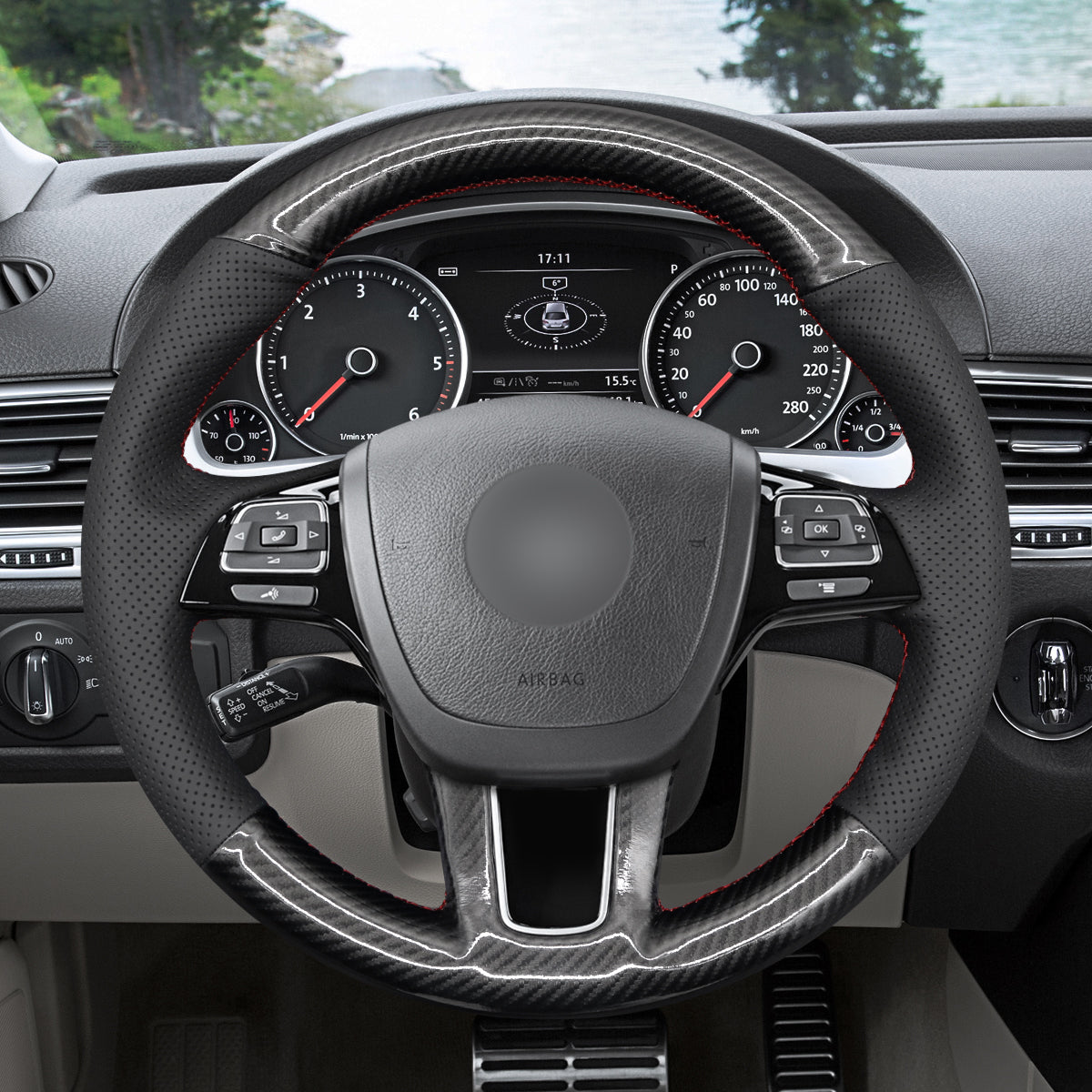 MEWANT Couvre Volant pour VW Touareg 2010-2018