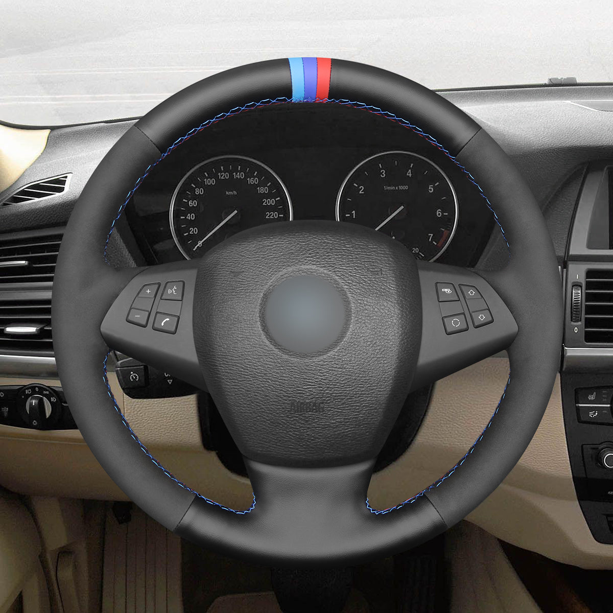 MEWANT Couvre Volant pour BMW X5 E70 2006-2013