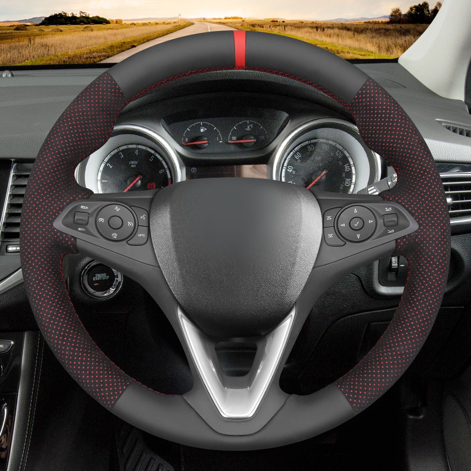 MEWANT Couvre Volant pour Opel Astra (K) Corsa (E) Crossland X Grandland X Insignia (CT) B Karl Zafira (C)