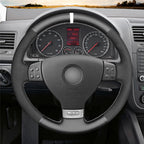 MEWANT Couvre Volant pour VW Golf 5 Golf Plus Polo Jetta Passat Tiguan Touran Caddy EOS 2004-2009