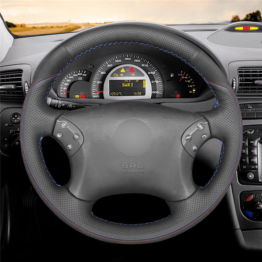MEWANT Couvre Volant pour Mercedes-Benz C-Class W203 2001-2007 C32 AMG 2002-2003