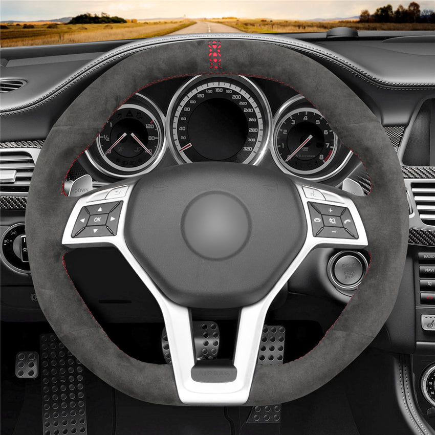 MEWANT Couvre Volant pour Benz AMG C63 W204  CLA 45 C117  C218  AMG S-Model W212  E 63 S W212 SL 63 R231