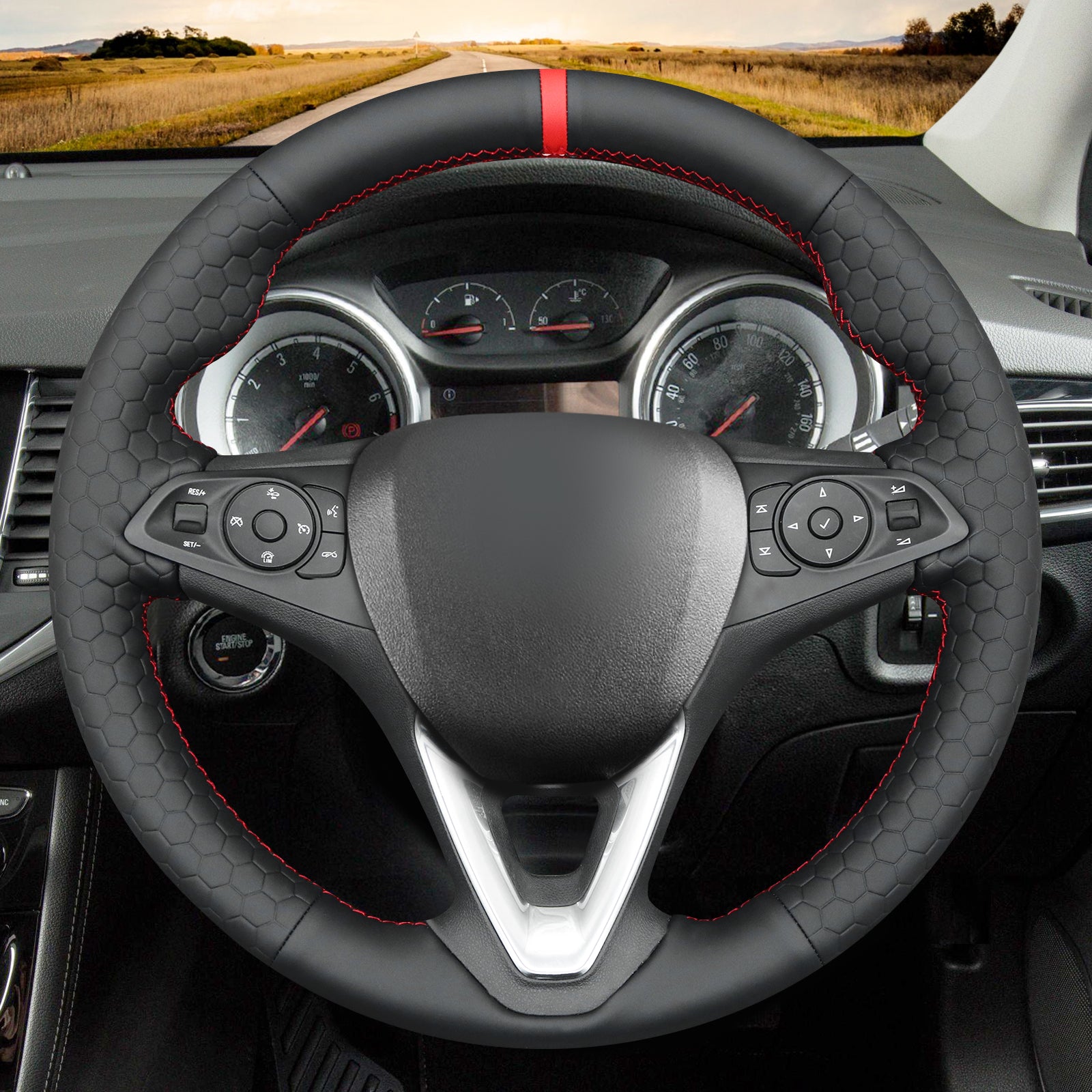 MEWANT Couvre Volant pour Opel Astra (K) Corsa (E) Crossland X Grandland X Insignia (CT) B Karl Zafira (C)