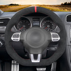 MEWANT Couvre Volant pour VW Golf 6 (VI) GTI Polo GTI Polo R-Line Scirocco CC Tiguan 2009-2014
