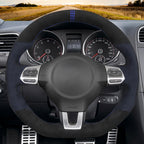 MEWANT Couvre Volant pour VW Golf 6 (VI) GTI Polo GTI Polo R-Line Scirocco CC Tiguan 2009-2014